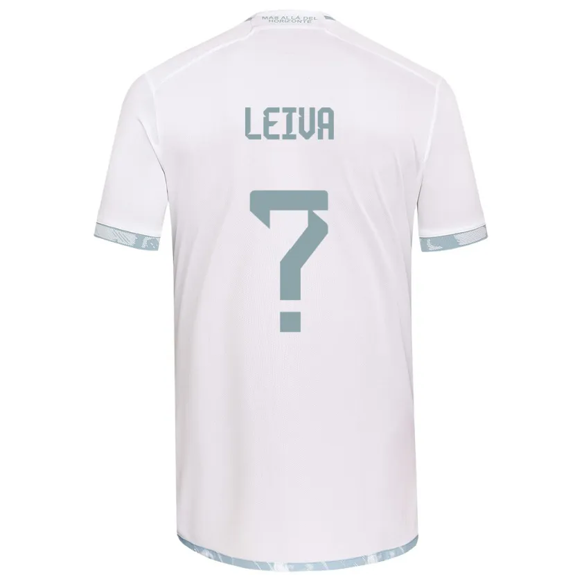 Danxen Heren Sergio Leiva #0 Wit Grijs Uitshirt Uittenue 2024/25 T-Shirt