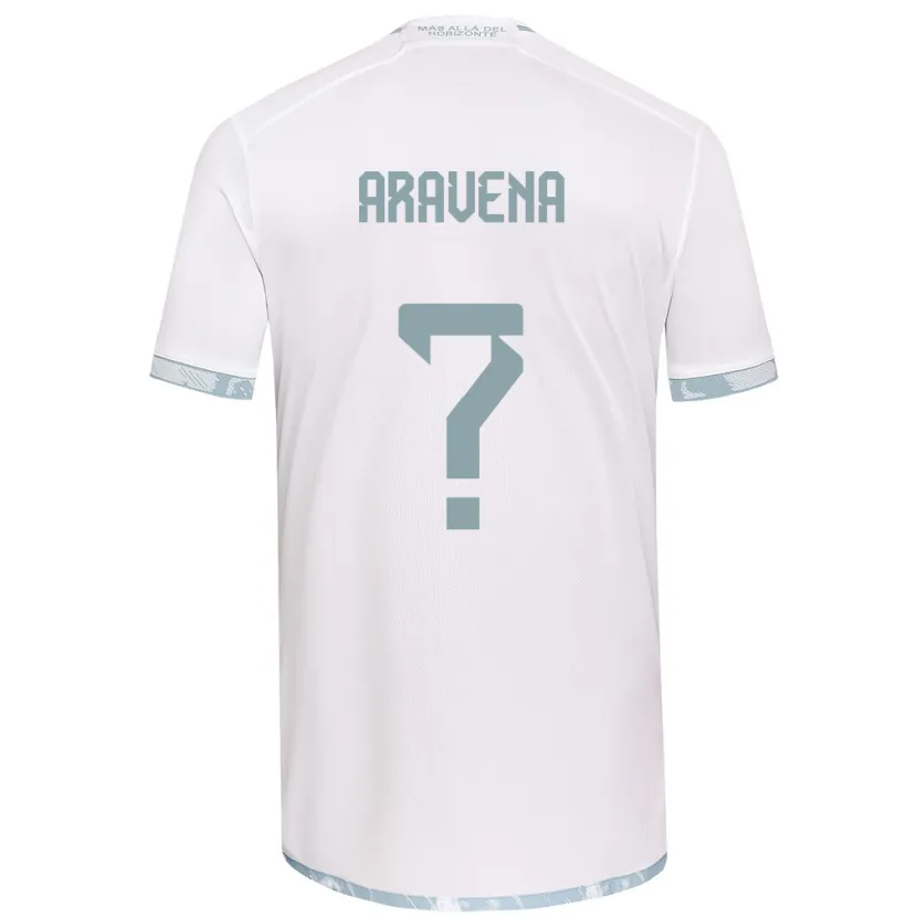 Danxen Heren Benjamín Aravena #0 Wit Grijs Uitshirt Uittenue 2024/25 T-Shirt