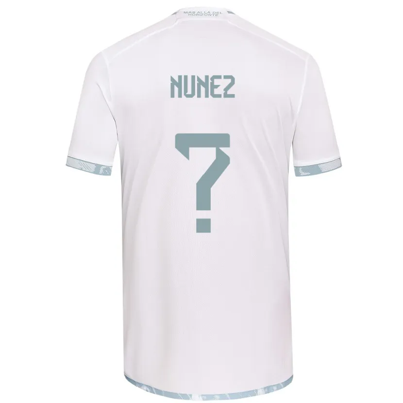 Danxen Heren Renato Nuñez #0 Wit Grijs Uitshirt Uittenue 2024/25 T-Shirt