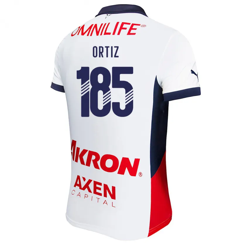 Danxen Heren Gibrán Ortiz #185 Wit Rood Blauw Uitshirt Uittenue 2024/25 T-Shirt