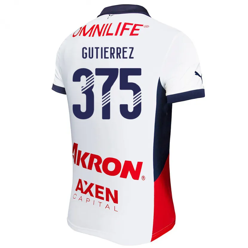 Danxen Heren Gerson Gutiérrez #375 Wit Rood Blauw Uitshirt Uittenue 2024/25 T-Shirt