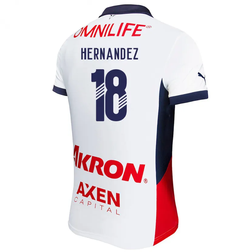 Danxen Heren Montserrat Hernández #18 Wit Rood Blauw Uitshirt Uittenue 2024/25 T-Shirt