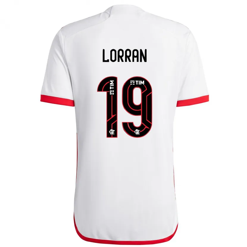 Danxen Heren Lorran #19 Wit Rood Uitshirt Uittenue 2024/25 T-Shirt