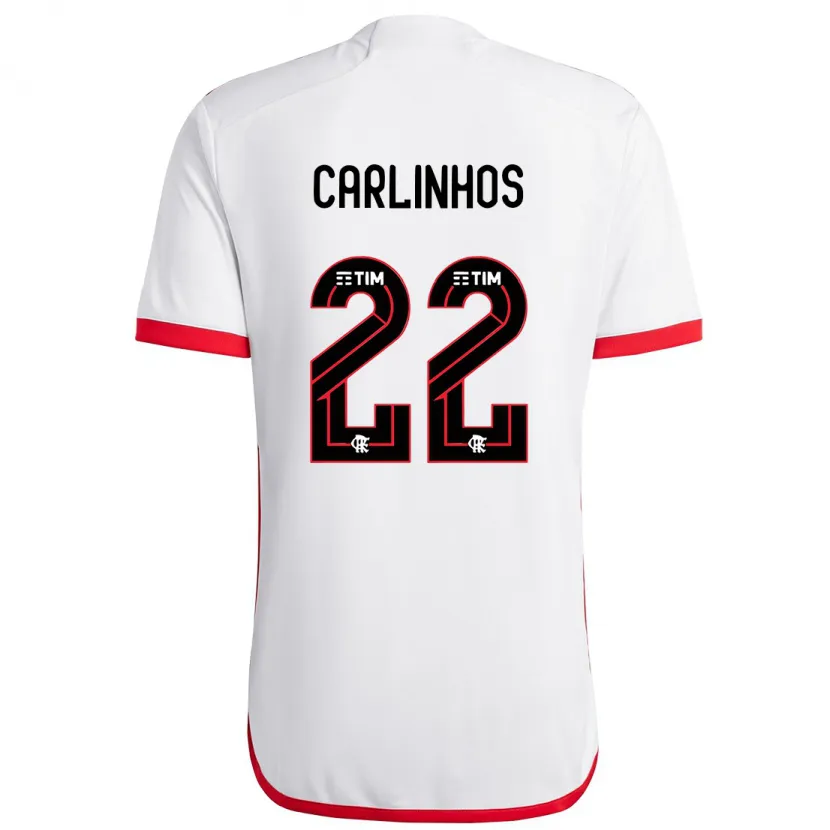 Danxen Heren Carlinhos #22 Wit Rood Uitshirt Uittenue 2024/25 T-Shirt