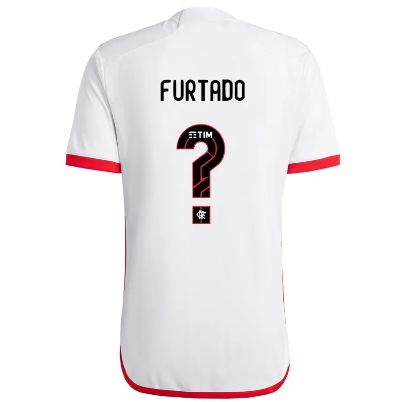 Danxen Heren Lucas Furtado #0 Wit Rood Uitshirt Uittenue 2024/25 T-Shirt