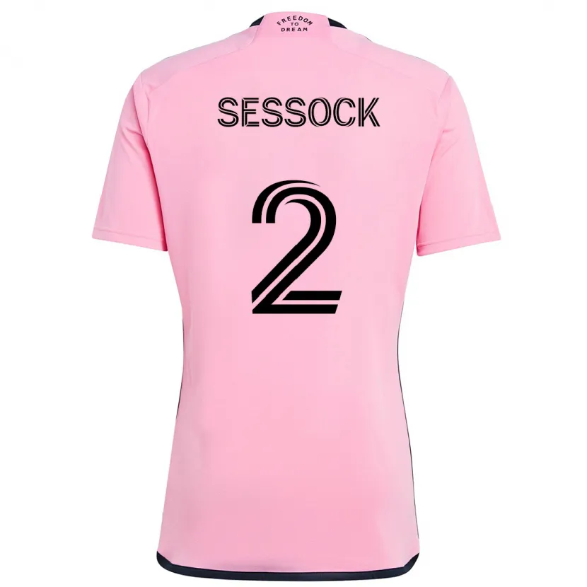 Danxen Dames Nykolas Sessock #2 Roze Thuisshirt Thuistenue 2024/25 T-Shirt