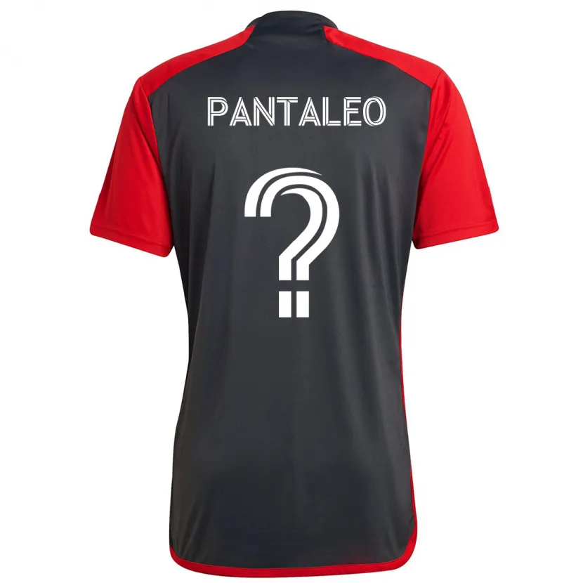 Danxen Dames Adamo Pantaleo #0 Grijs Rood Thuisshirt Thuistenue 2024/25 T-Shirt