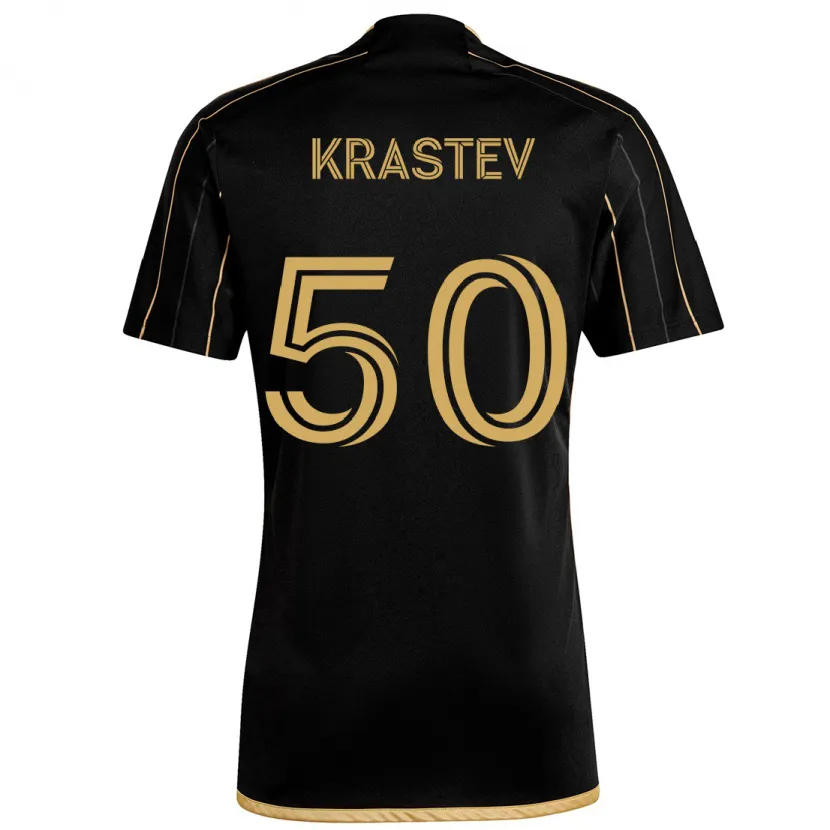 Danxen Dames Filip Krastev #50 Zwart Goud Thuisshirt Thuistenue 2024/25 T-Shirt