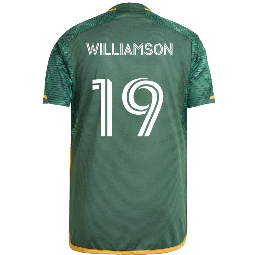 Danxen Dames Eryk Williamson #19 Groen Oranje Thuisshirt Thuistenue 2024/25 T-Shirt