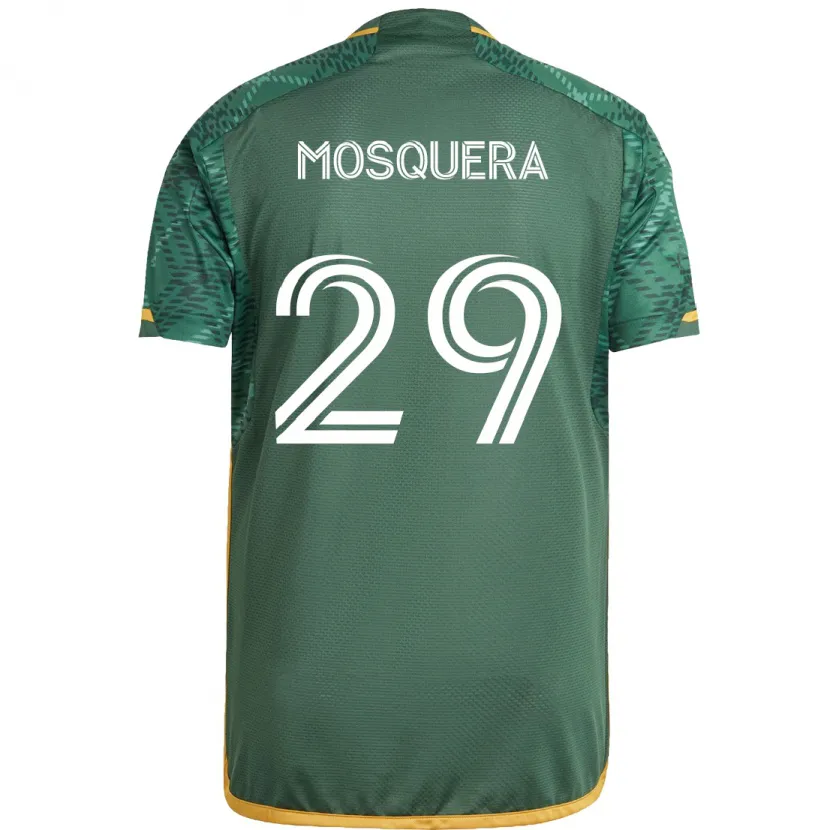 Danxen Dames Juan Mosquera #29 Groen Oranje Thuisshirt Thuistenue 2024/25 T-Shirt