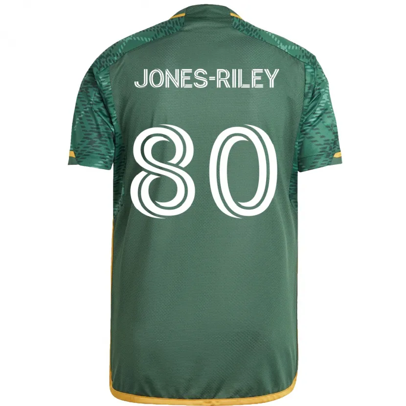 Danxen Dames Jaden Jones-Riley #80 Groen Oranje Thuisshirt Thuistenue 2024/25 T-Shirt