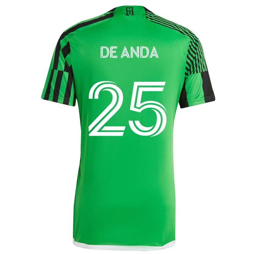 Danxen Dames Anthony De Anda #25 Groen Zwart Thuisshirt Thuistenue 2024/25 T-Shirt