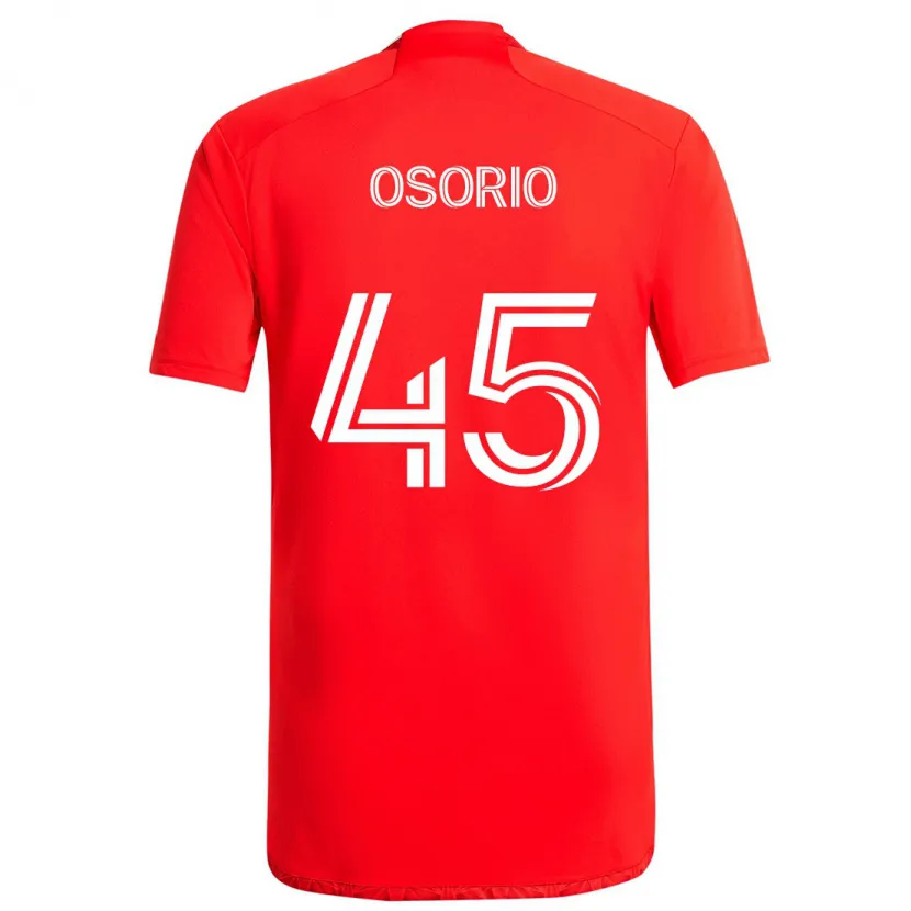 Danxen Dames Harold Osorio #45 Rood Wit Thuisshirt Thuistenue 2024/25 T-Shirt