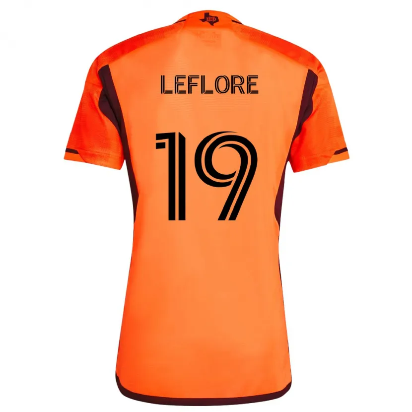 Danxen Dames Isaiah Leflore #19 Oranje Zwart Thuisshirt Thuistenue 2024/25 T-Shirt