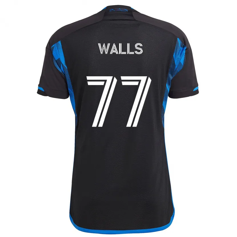 Danxen Dames Casey Walls #77 Blauw Zwart Thuisshirt Thuistenue 2024/25 T-Shirt