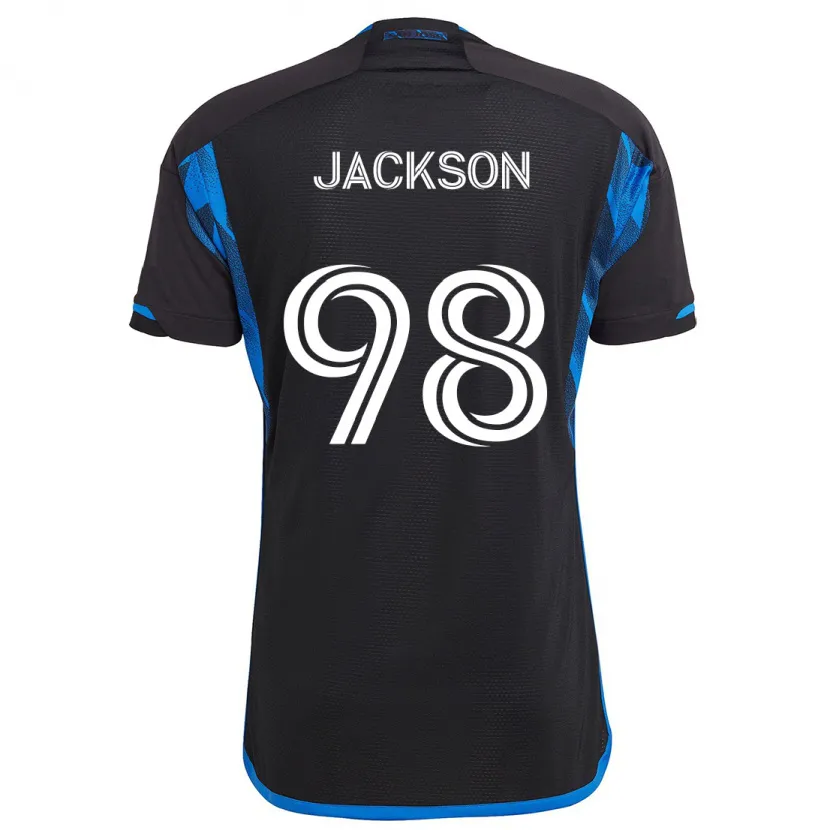 Danxen Dames Jacob Jackson #98 Blauw Zwart Thuisshirt Thuistenue 2024/25 T-Shirt