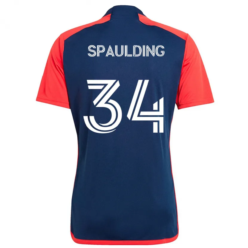 Danxen Dames Ryan Spaulding #34 Blauw Rood Thuisshirt Thuistenue 2024/25 T-Shirt