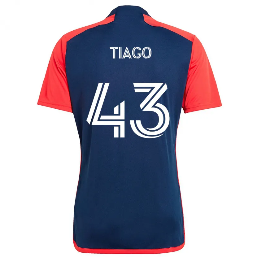 Danxen Dames Tiago #43 Blauw Rood Thuisshirt Thuistenue 2024/25 T-Shirt