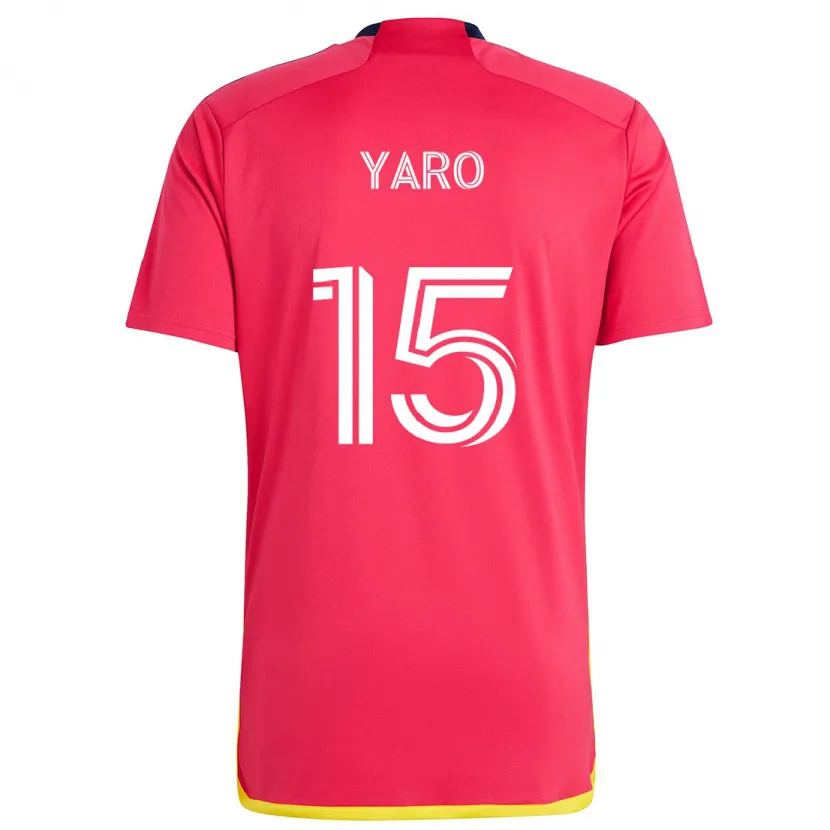 Danxen Dames Joshua Yaro #15 Rood Blauw Thuisshirt Thuistenue 2024/25 T-Shirt