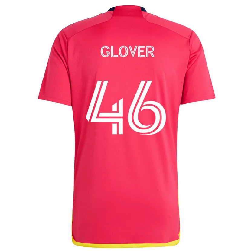 Danxen Dames Caden Glover #46 Rood Blauw Thuisshirt Thuistenue 2024/25 T-Shirt