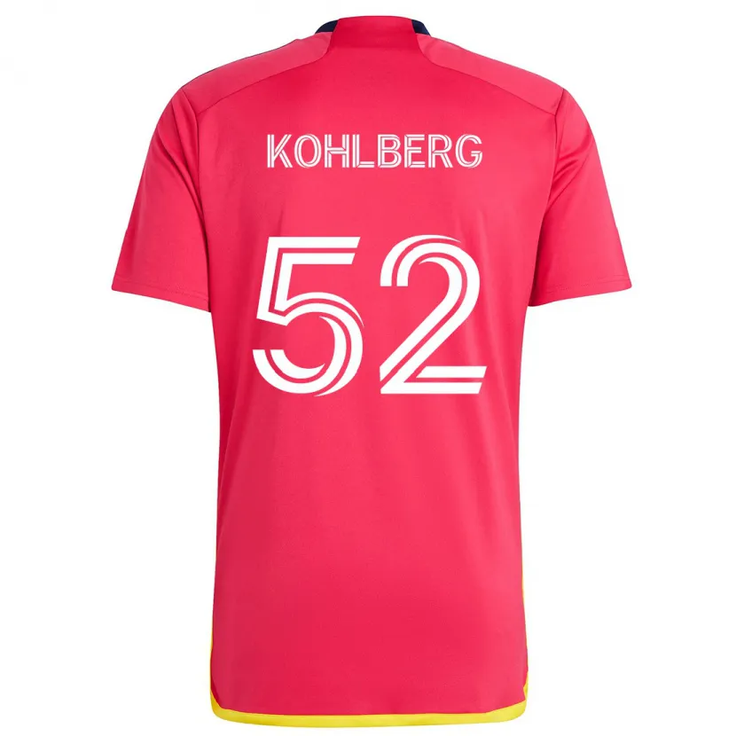 Danxen Dames Andrew Kohlberg #52 Rood Blauw Thuisshirt Thuistenue 2024/25 T-Shirt