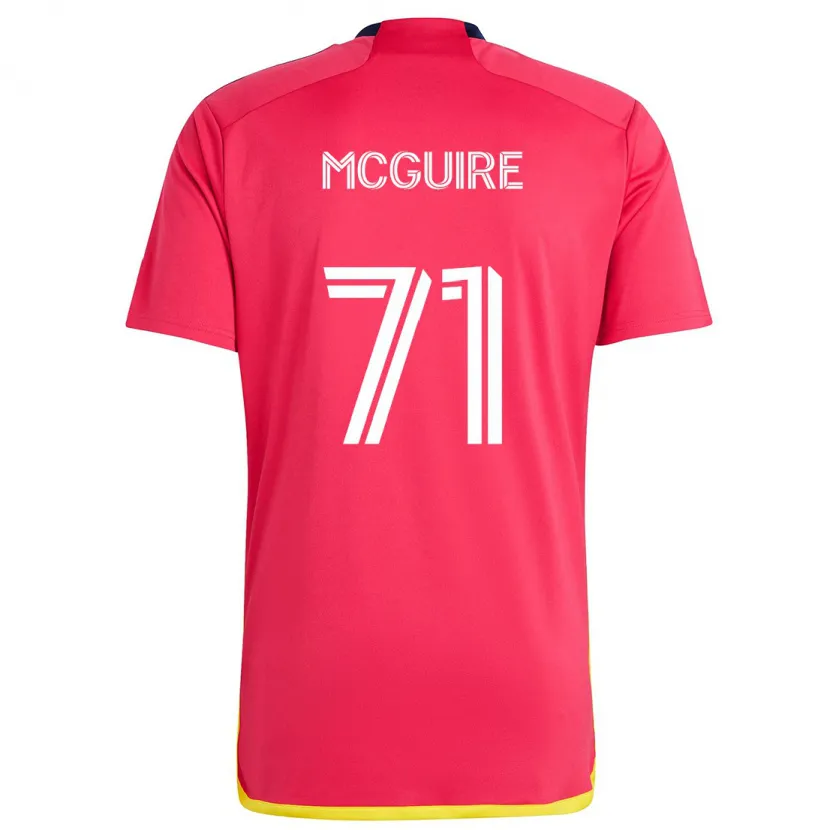 Danxen Dames Nolan Mcguire #71 Rood Blauw Thuisshirt Thuistenue 2024/25 T-Shirt