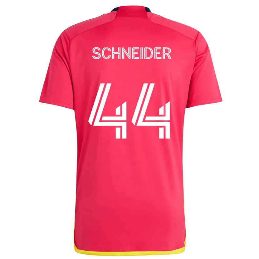 Danxen Dames Max Schneider #44 Rood Blauw Thuisshirt Thuistenue 2024/25 T-Shirt