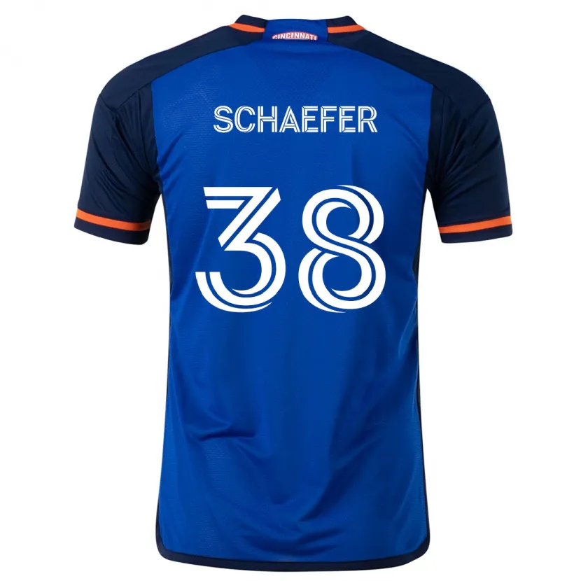 Danxen Dames Brian Schaefer #38 Blauw Wit Thuisshirt Thuistenue 2024/25 T-Shirt