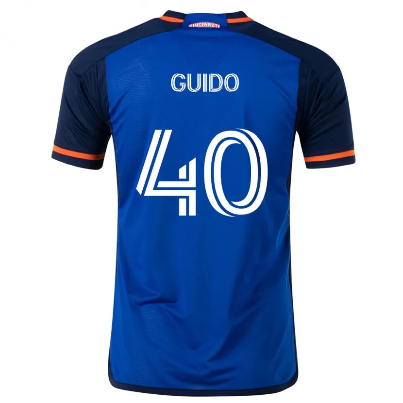 Danxen Dames Alejandro Guido #40 Blauw Wit Thuisshirt Thuistenue 2024/25 T-Shirt