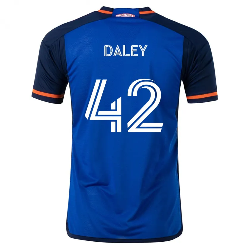 Danxen Dames Amir Daley #42 Blauw Wit Thuisshirt Thuistenue 2024/25 T-Shirt