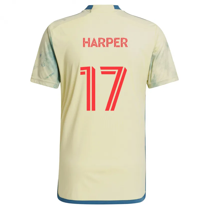 Danxen Dames Cameron Harper #17 Geel Rood Blauw Thuisshirt Thuistenue 2024/25 T-Shirt