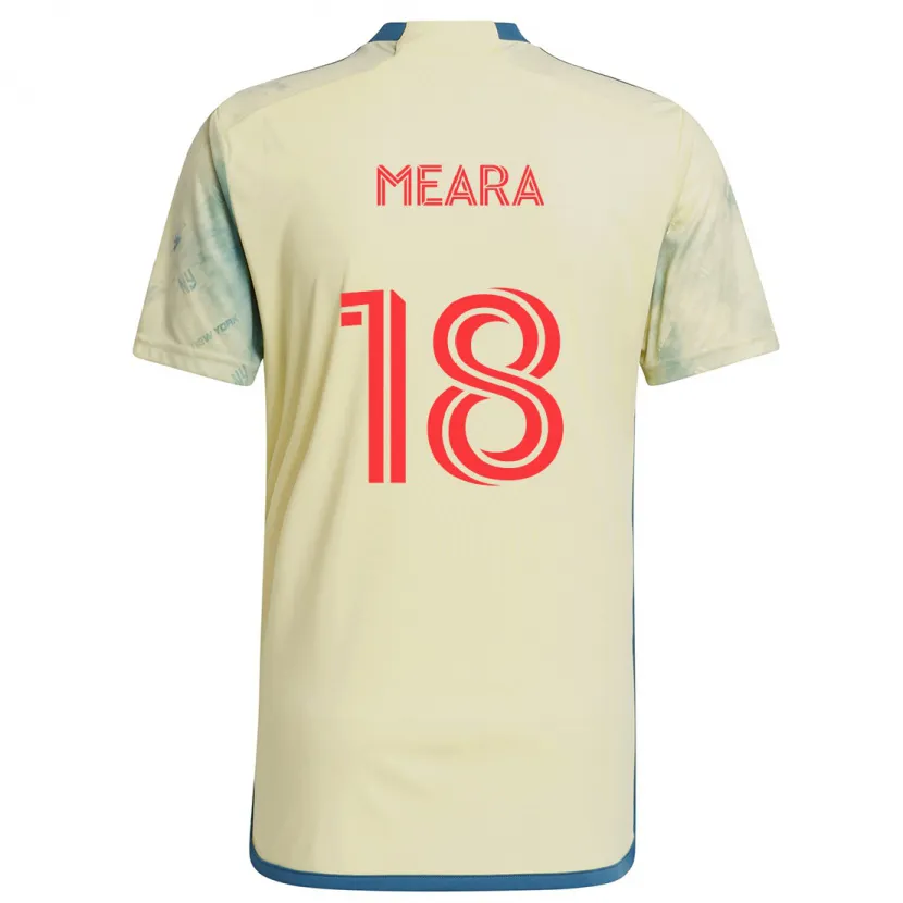 Danxen Dames Ryan Meara #18 Geel Rood Blauw Thuisshirt Thuistenue 2024/25 T-Shirt