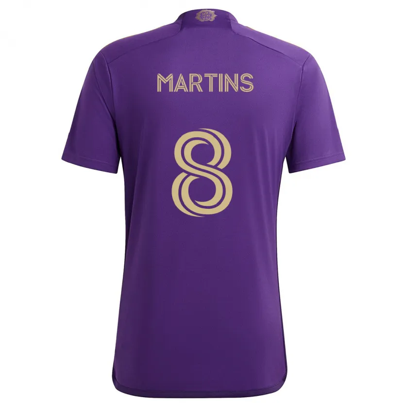 Danxen Dames Felipe Martins #8 Paars Geel Thuisshirt Thuistenue 2024/25 T-Shirt