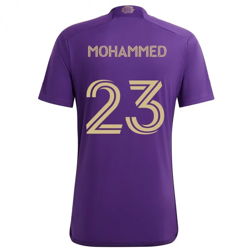 Danxen Dames Shak Mohammed #23 Paars Geel Thuisshirt Thuistenue 2024/25 T-Shirt