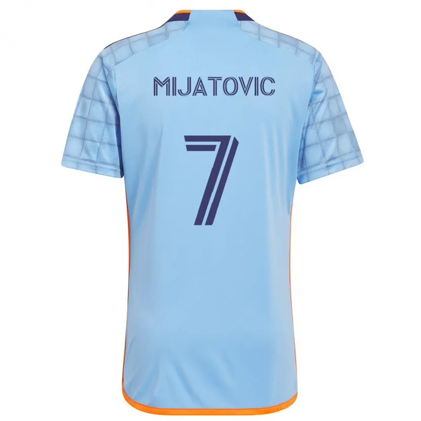 Danxen Dames Jovan Mijatovic #7 Blauw Oranje Thuisshirt Thuistenue 2024/25 T-Shirt