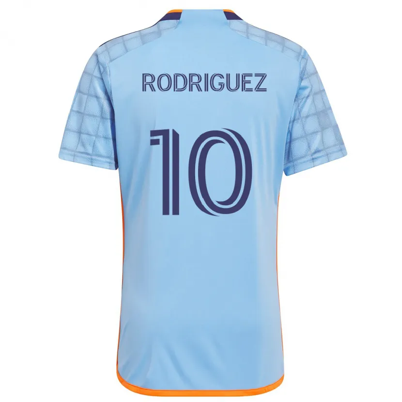 Danxen Dames Santiago Rodríguez #10 Blauw Oranje Thuisshirt Thuistenue 2024/25 T-Shirt