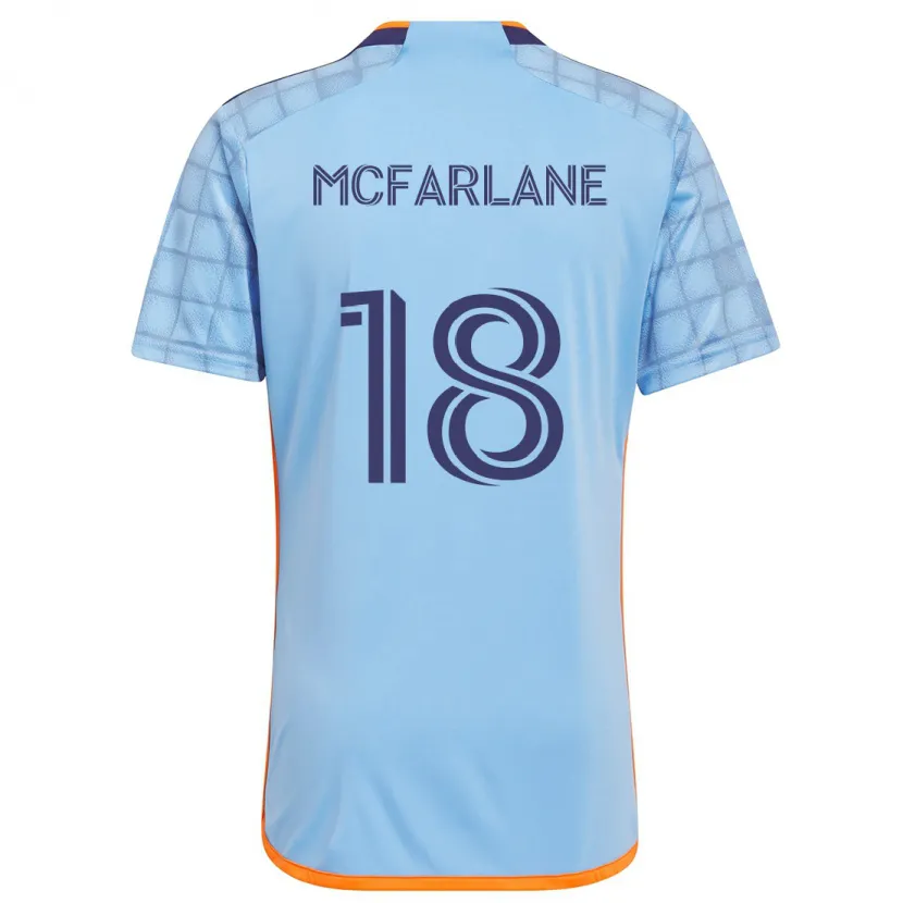 Danxen Dames Christian Mcfarlane #18 Blauw Oranje Thuisshirt Thuistenue 2024/25 T-Shirt