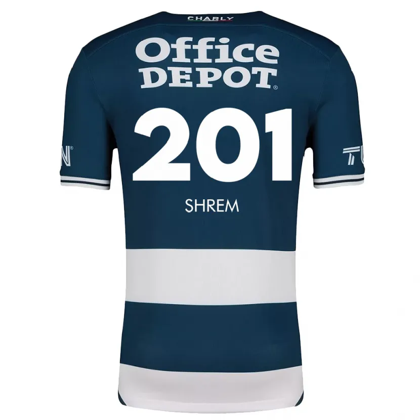 Danxen Dames David Shrem #201 Blauw Wit Thuisshirt Thuistenue 2024/25 T-Shirt