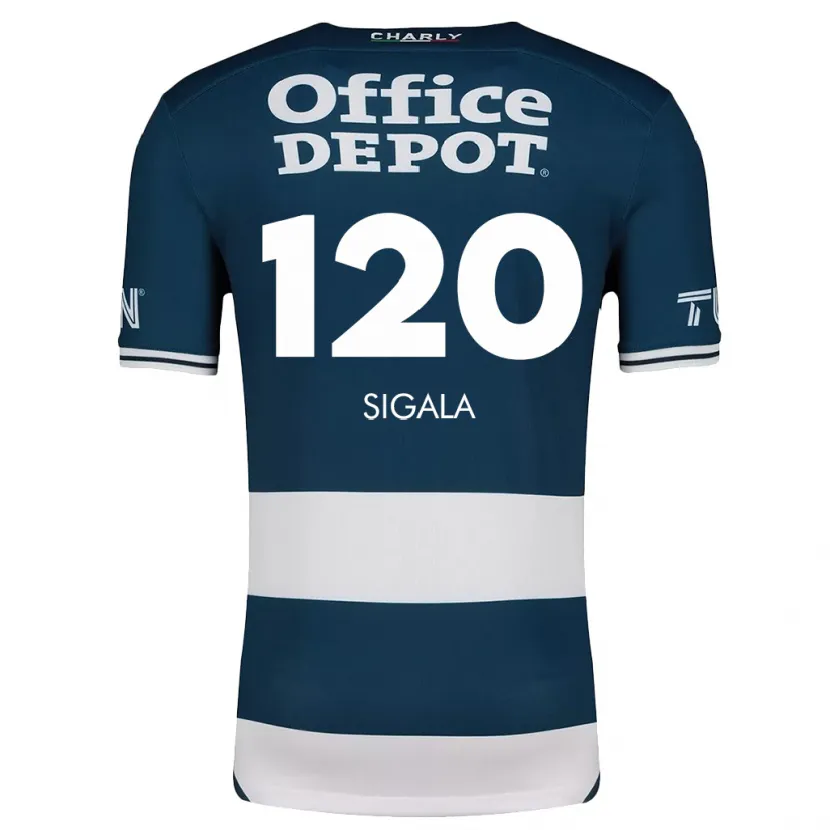 Danxen Dames Juan Sigala #120 Blauw Wit Thuisshirt Thuistenue 2024/25 T-Shirt