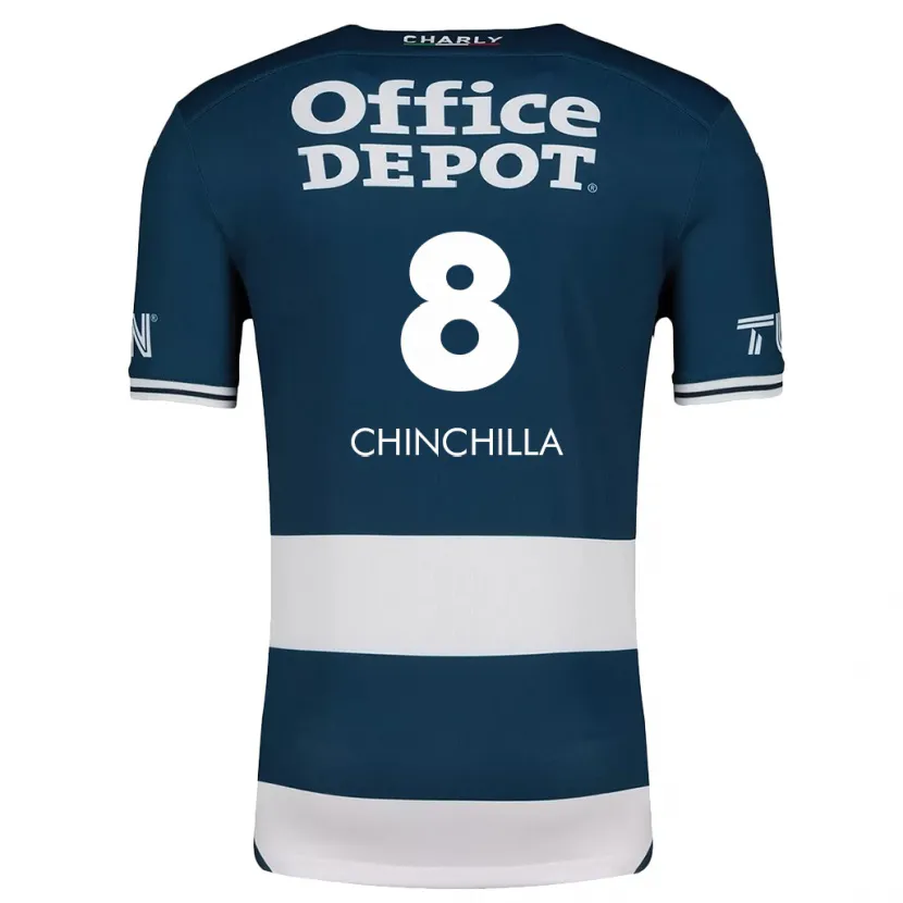 Danxen Dames Priscila Chinchilla #8 Blauw Wit Thuisshirt Thuistenue 2024/25 T-Shirt