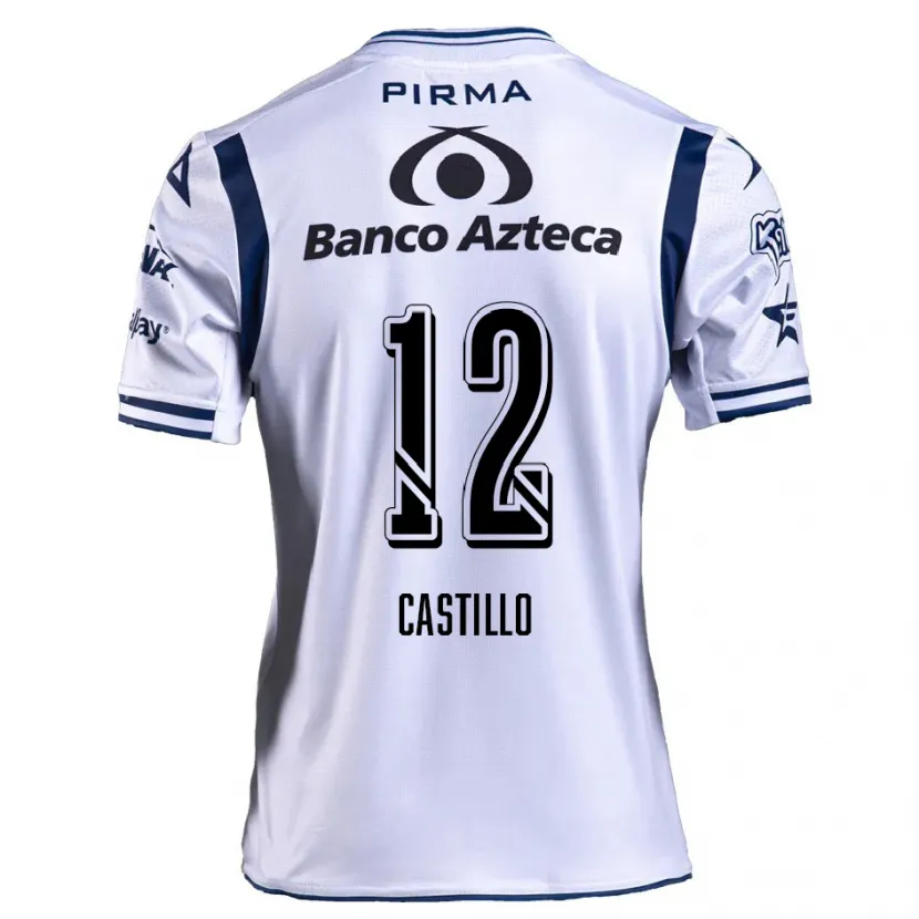 Danxen Dames Raúl Castillo #12 Wit Marineblauw Thuisshirt Thuistenue 2024/25 T-Shirt