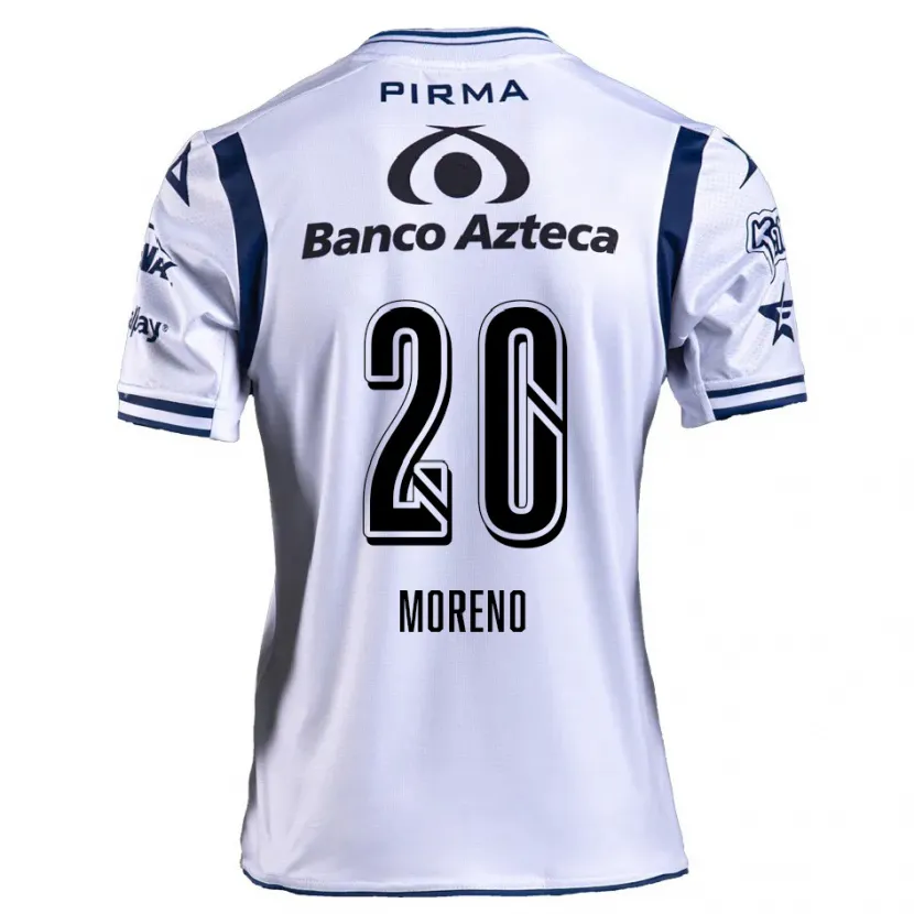 Danxen Dames Ximena Moreno #20 Wit Marineblauw Thuisshirt Thuistenue 2024/25 T-Shirt