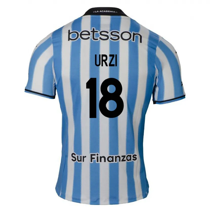 Danxen Dames Agustín Urzi #18 Blauw Wit Zwart Thuisshirt Thuistenue 2024/25 T-Shirt