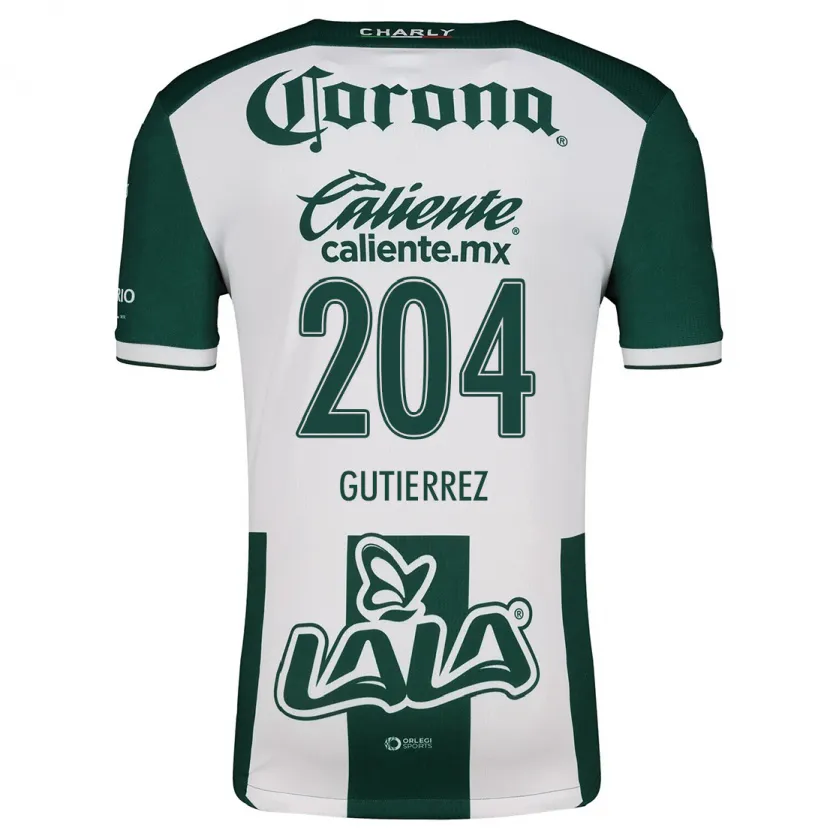 Danxen Dames Gabriel Gutiérrez #204 Groen Wit Thuisshirt Thuistenue 2024/25 T-Shirt