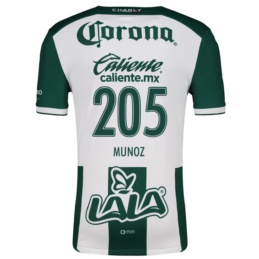 Danxen Dames Guillermo Muñoz #205 Groen Wit Thuisshirt Thuistenue 2024/25 T-Shirt