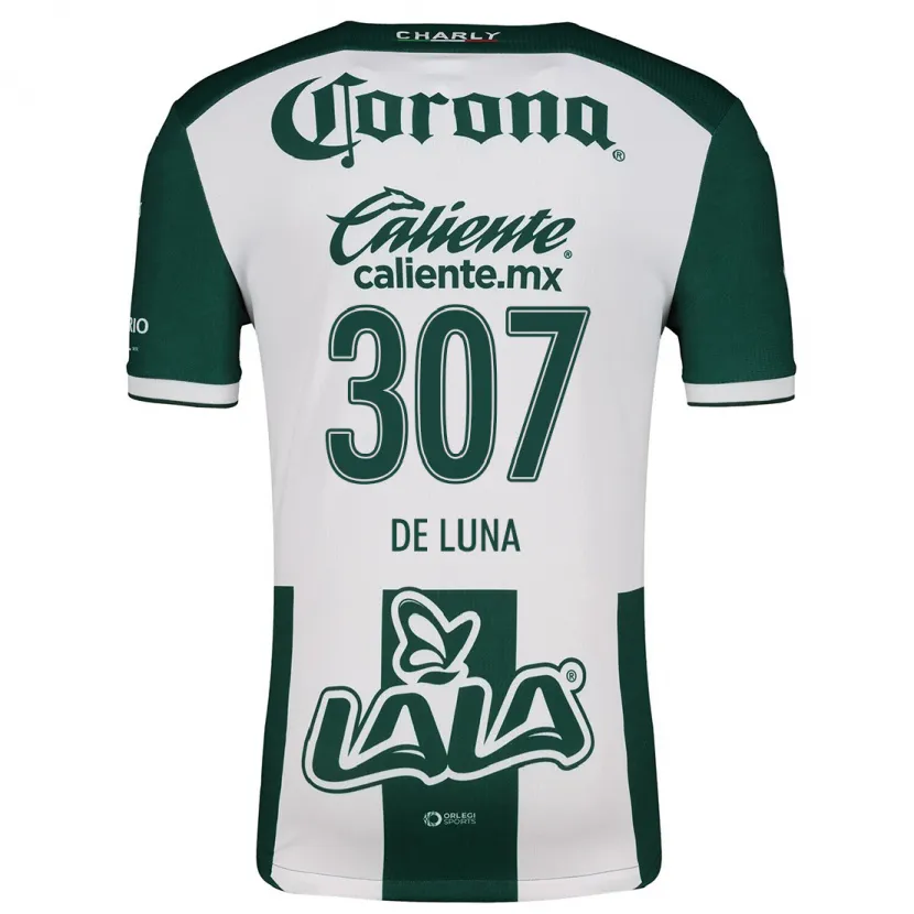 Danxen Dames Eduardo De Luna #307 Groen Wit Thuisshirt Thuistenue 2024/25 T-Shirt