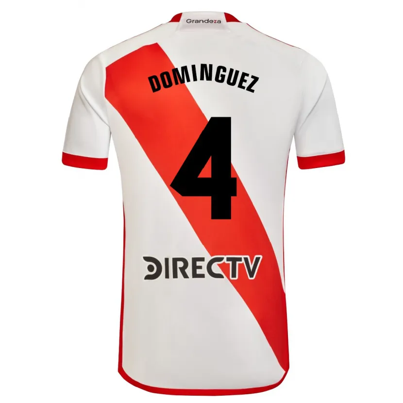 Danxen Dames Evelyn Sofía Domínguez #4 Wit Rood Thuisshirt Thuistenue 2024/25 T-Shirt