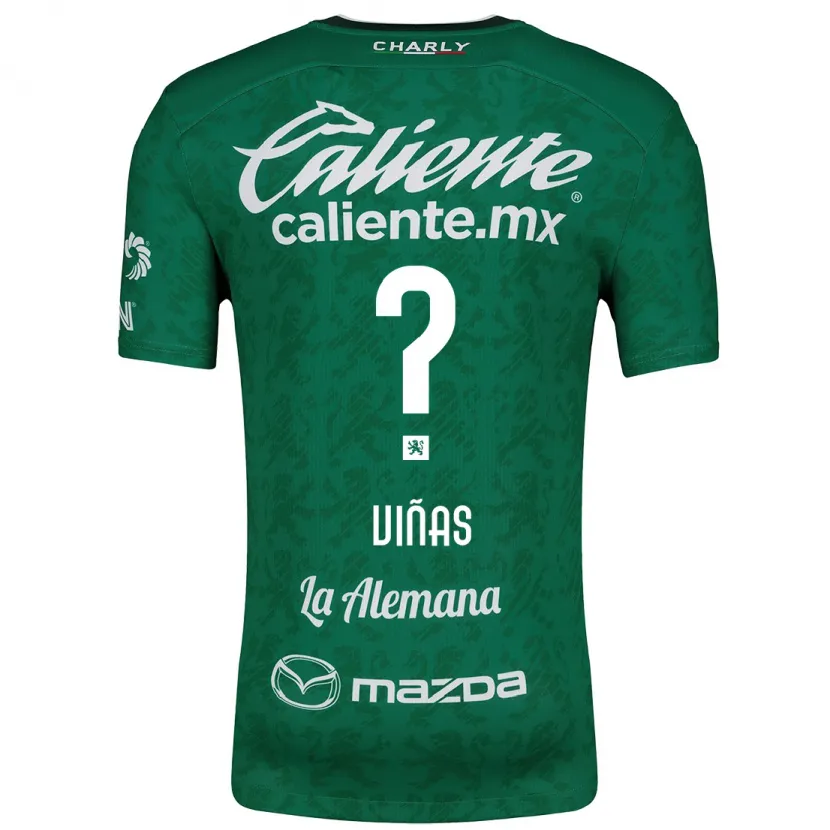 Danxen Dames Federico Viñas #0 Groen Wit Thuisshirt Thuistenue 2024/25 T-Shirt