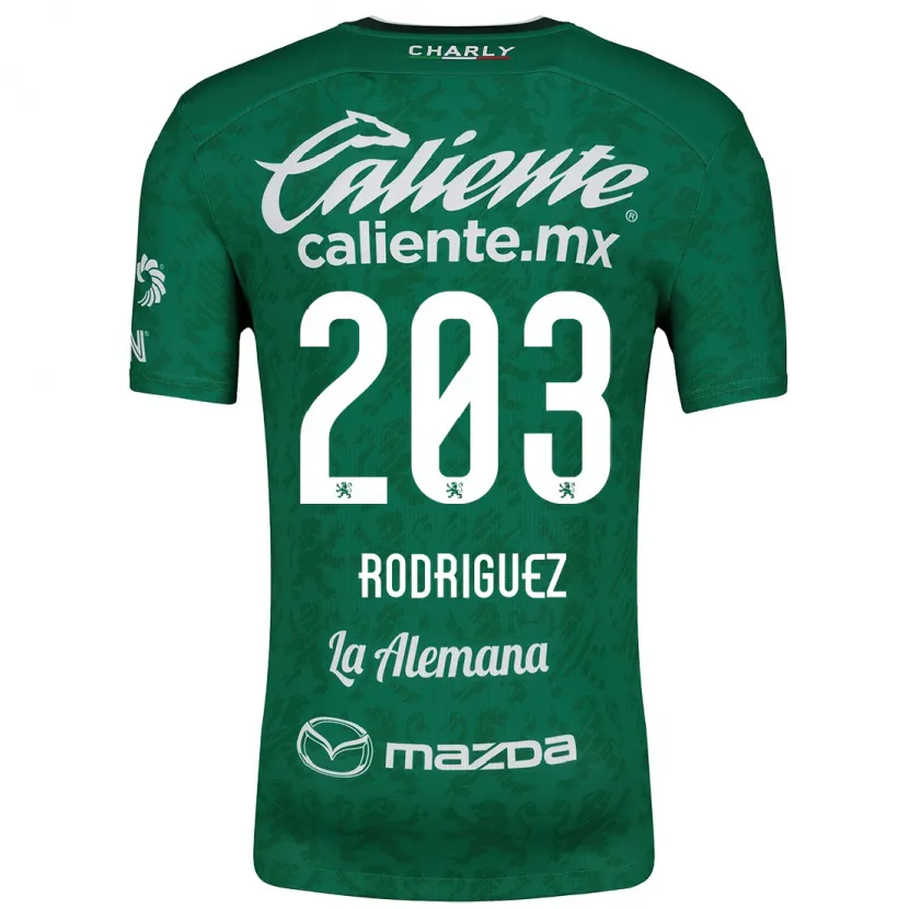 Danxen Dames César Rodríguez #203 Groen Wit Thuisshirt Thuistenue 2024/25 T-Shirt