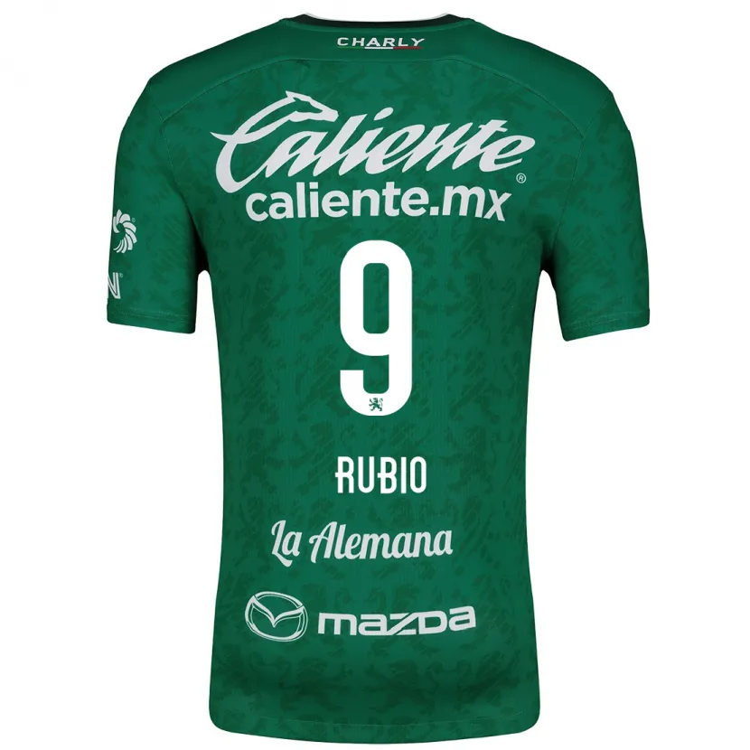 Danxen Dames Brian Rubio #9 Groen Wit Thuisshirt Thuistenue 2024/25 T-Shirt